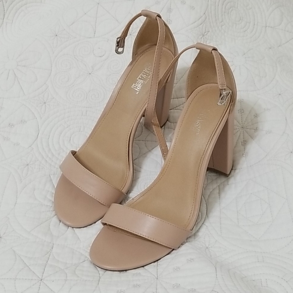 Brash Shoes - nude open toe heels